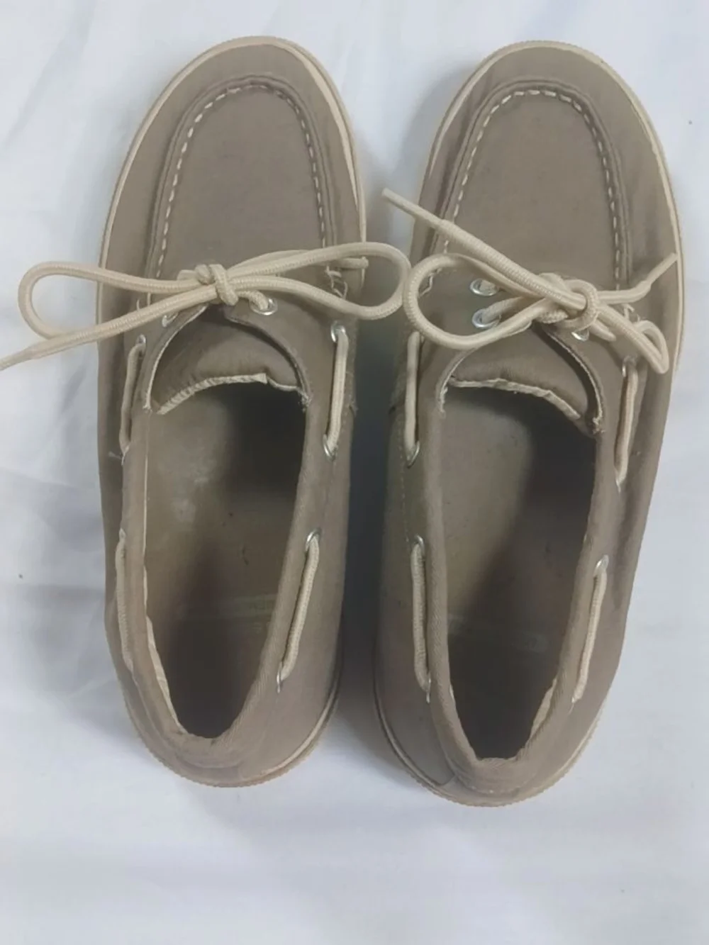 Men's Casual Canvas Boat Shoes in Taupe